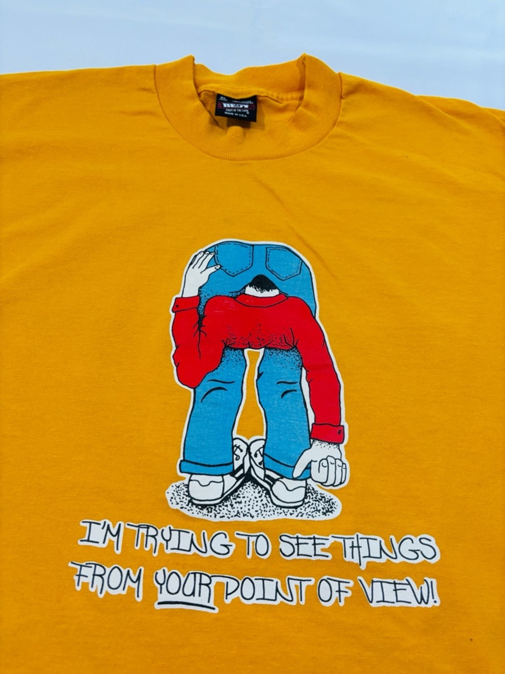 Vintage Comedy Graphic Single Stitch Short Sleeve Tee - Picture 4 of 7